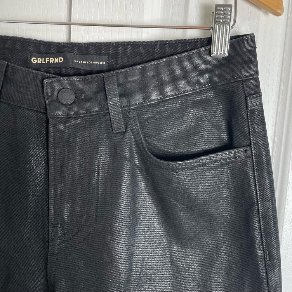 NWOT GRLFRND Hailey Low Rise Slim Boot Jeans Pants Womens 27 in Manhattan Coated - Picture 5 of 16